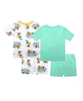 Mickey Mouse Toddler Boys Cotton 4 Piece Pajama Set