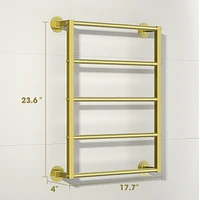Sugift 18" Towel Rack Wall-Mounted Towel Holder for Bathroom