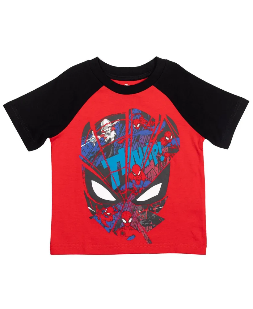 Marvel Spider-Man Spider-Gwen Miles Morales 3 Pack T-Shirts Toddler |Child Boys - Red/gray/off