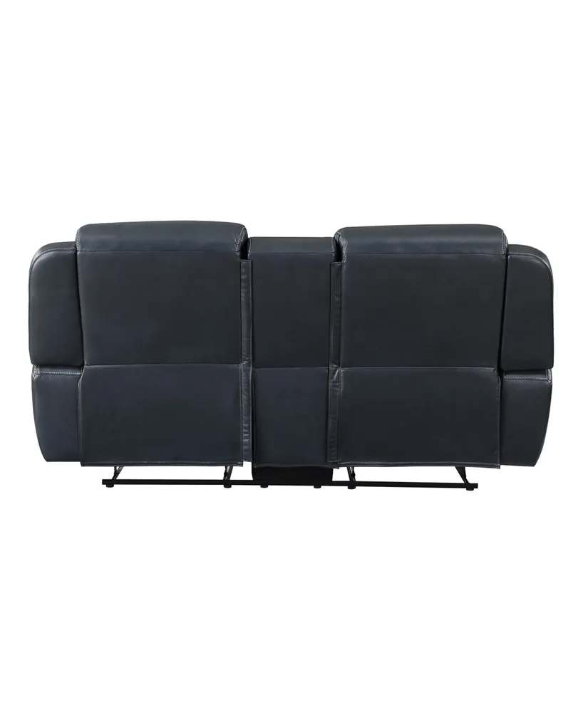 White Label Emilia 76" Double Reclining Love Seat with Center Console