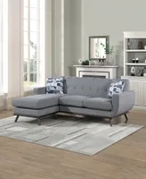 White Label Andora Reversible 87" Sofa Chaise