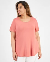 Jm Collection Plus Size Short-Sleeve Top, Created for Macy's