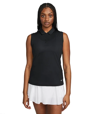 Nike Women's Dri-fit Victory Sleeveless Golf Polo T-Shirt
