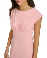 Calvin Klein Petite Extended-Shoulder Sheath Dress