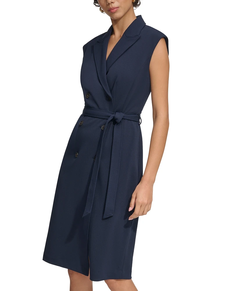 Calvin Klein Women's Notch-Collar Sleeveless Blazer Dress