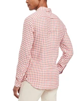 Tommy Hilfiger Men's Slim-Fit Gingham Check Button-Down Linen Shirt