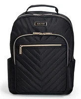 Madison Square Hardside Chevron Expandable 2pc 20" Carry On Luggage + Matching 15" Laptop Backpack Set