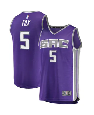 Men's Fanatics De'Aaron Fox Purple Sacramento Kings Fast Break Player Replica Jersey - Icon Edition