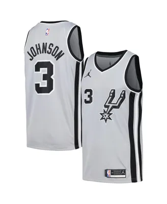Men's Nike Keldon Johnson Silver San Antonio Spurs Swingman Player Jersey - Statement Edition