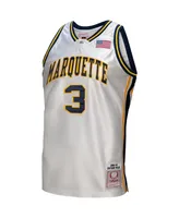 Men's Mitchell & Ness Dwyane Wade White Marquette Golden Eagles College Vault 2002/03 Authentic Jersey