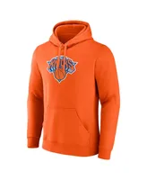 Men's Fanatics Orange New York Knicks Primary Logo Pullover Hoodie