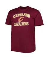 Men's Wine Cleveland Cavaliers Big & Tall Heart & Soul T-shirt