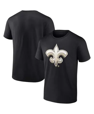 Men's Fanatics Black New Orleans Saints Chrome Dimension T-shirt