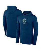 Men's Fanatics Deep Sea Blue Seattle Kraken Authentic Pro Lightweight Pullover Hoodie