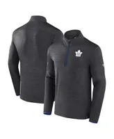 Men's Fanatics Heather Charcoal Toronto Maple Leafs Authentic Pro Quarter-Zip Pullover Top