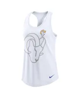 Women's Nike White Los Angeles Rams Tri-Blend Scoop Neck Racerback Tank Top