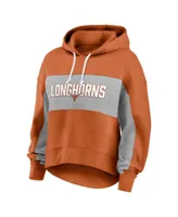 Women's Fanatics Texas Orange Longhorns Filled Stat Sheet Pullover Hoodie