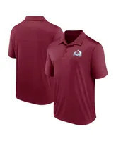 Men's Fanatics Burgundy Colorado Avalanche Left Side Block Polo Shirt