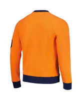 Men's Tommy Hilfiger Orange Denver Broncos Reese Raglan Tri-Blend Pullover Sweatshirt