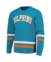 Men's Tommy Hilfiger Aqua, Orange Miami Dolphins Nolan Long Sleeve T-shirt