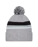 Men's New Era Heather Gray Las Vegas Raiders Cuffed Knit Hat with Pom