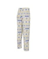 Men's Concepts Sport White, Royal Los Angeles Rams Tinsel Raglan Long Sleeve T-shirt and Pants Sleep Set