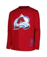 Big Boys Mitchell & Ness Garnet Colorado Avalanche Throwback Logo Long Sleeve T-shirt