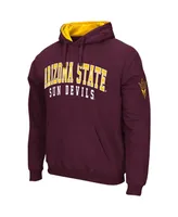 Men's Colosseum Maroon Arizona State Sun Devils Double Arch Pullover Hoodie