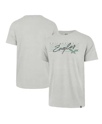 Men's '47 Brand Gray Distressed Philadelphia Eagles Downburst Franklin T-shirt