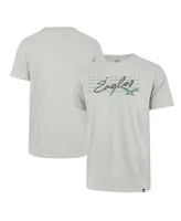 Men's '47 Brand Gray Distressed Philadelphia Eagles Downburst Franklin T-shirt