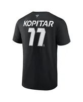 Men's Fanatics Anze Kopitar Black Los Angeles Kings Authentic Pro Prime Name and Number T-shirt