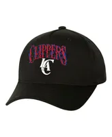 Men's Black La Clippers Suga x Nba by Mitchell & Ness Capsule Collection Glitch Stretch Snapback Hat