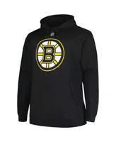 Men's Profile David Pastrnak Black Boston Bruins Big and Tall Name Number Pullover Hoodie