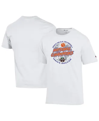 Men's and Women's Champion White Clemson Tigers 2023 Ncaa Soccer National Champions Locker Room T-shirt