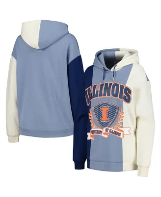Women's Gameday Couture Navy Illinois Fighting Illini Hall of Fame Colorblock Pullover Hoodie