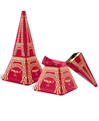 Maxim's De Paris Eiffel Tower Tin Box Filled with Milk Chocolate Covered Crispy Crepes, 14 Pieces