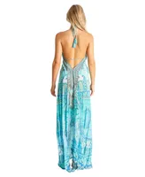 La Moda Clothing Women's Maxi halter neck dress