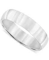 Men's Polished Wedding Band 18k Gold-Plated Sterling Silver (Also Silver)