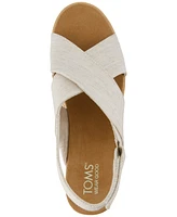 Toms Women's Diana Crisscross Platform Wedge Sandals