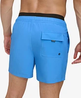 Calvin Klein Men's Logo Elastic Waist Modern Euro 5" Volley Swim Trunks