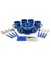 Stan sport Deluxe 24-Piece Enamel Tableware Set