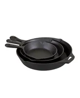 Stan sport Pre-Seasoned Cast Iron Frying Pans - 3 Piece Set