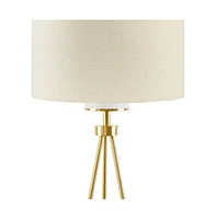 Home Outfitters Gold Tripod Floor Lamp, Great for Bedroom, Living Room, Modern/Contemporary