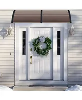 80'' x 40'' Patio Awning Canopy Outdoor Window Door Overhang Rain Snow Protection