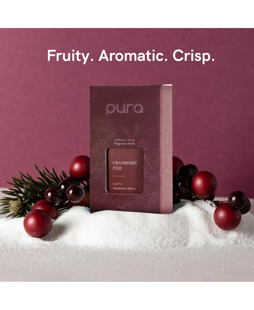 Pura Cranberry Fizz - Smart Home Air Diffuser Fragrance - Smart Home Scent Refill - Up to 120-Hours of Premium Fragrance per Refill