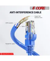 5 Core Cat 6 Ethernet Cable • 3 ft 10Gbps Network Patch Cord • High Speed RJ45 Internet Lan Cable Et 3FT Blu