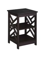 Convenience Concepts Titan End Table with Shelves, Espresso