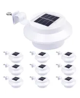 10x 3LED Outdoor Solar Powered Led Wall Path Lights Landscape Mount Garden Lamps