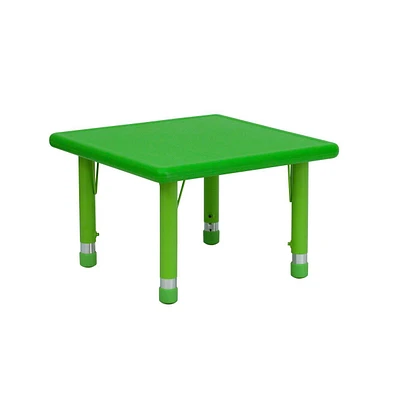 Emma+Oliver 24" Square Plastic Height Adjustable Activity Table