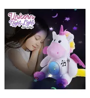 Unicorn Star Projector Night Light for Kids - Stuffed Animal Plush Toy